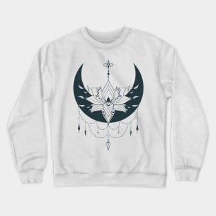 Hand Drawn Mystical Moon Crewneck Sweatshirt